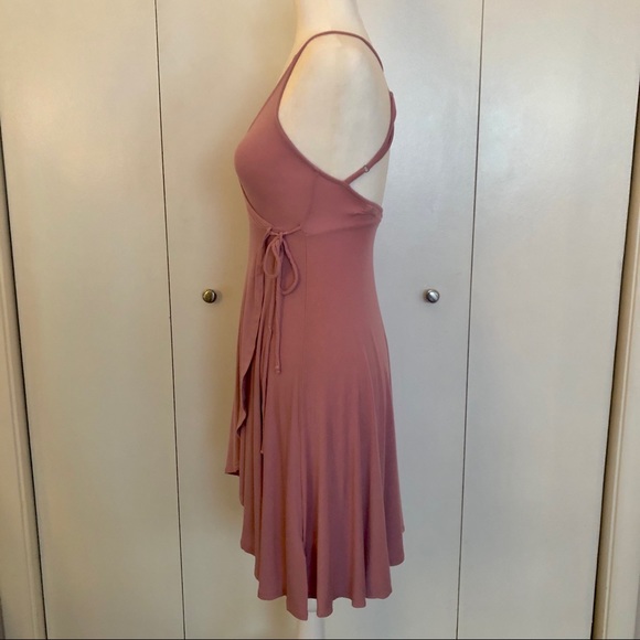 Kimchi Blue mauve pink side tie wrap dress - Picture 3 of 11